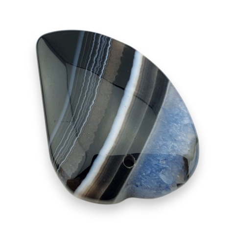 Agat kaboszon z dziurką 44x31 mm nr 258 Agat kaboszon z dziurką 44x31 mm nr 258