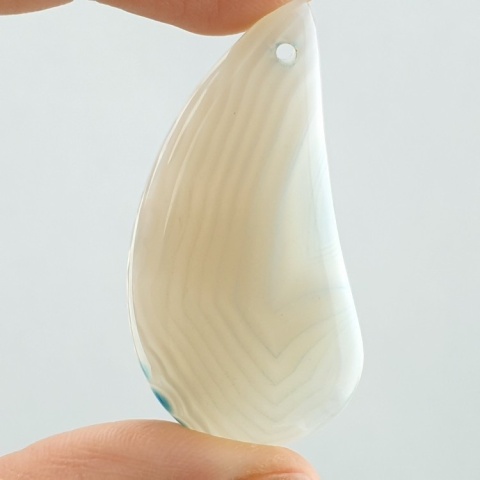 Agate cabochon with mounting hole 45x22 mm no 195 Agate cabochon with mounting hole 45x22 mm no 195
