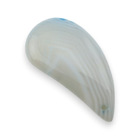 Agate cabochon with mounting hole 45x22 mm no 195 Agate cabochon with mounting hole 45x22 mm no 195
