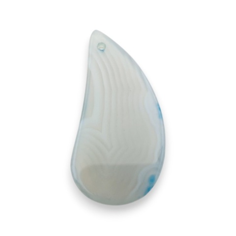 Agate cabochon with mounting hole 45x22 mm no 195 Agate cabochon with mounting hole 45x22 mm no 195