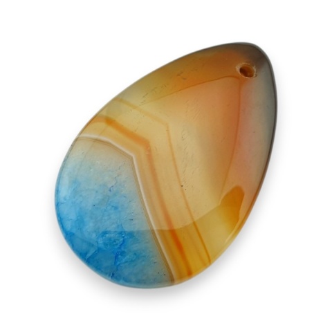 Agat kaboszon z dziurką 45x29 mm nr 261 Agat kaboszon z dziurką 45x29 mm nr 261