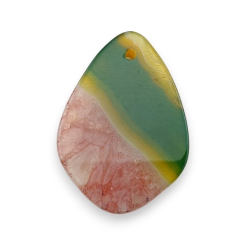 Agat kaboszon z dziurką 45x31 mm nr 242 Agat kaboszon z dziurką 45x31 mm nr 242
