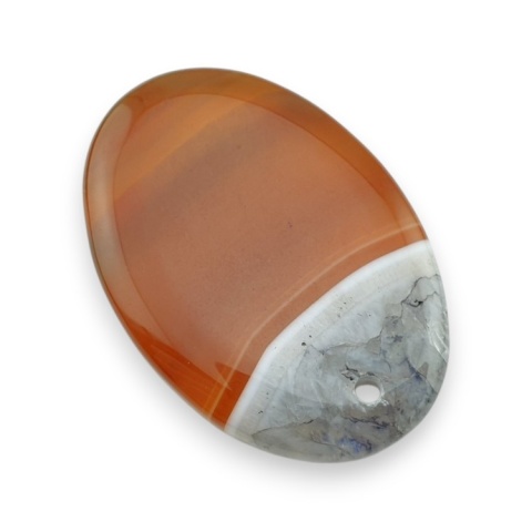 Agat kaboszon z dziurką 45x31 mm nr 255 Agat kaboszon z dziurką 45x31 mm nr 255