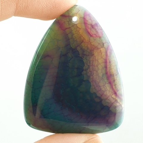 Agate cabochon with mounting hole 45x35 mm no 245 Agate cabochon with mounting hole 45x35 mm no 245