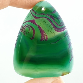 Agat kaboszon z dziurką 45x36 mm nr 248