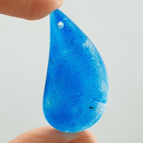 Agate cabochon with mounting hole 46x23 mm no 174
