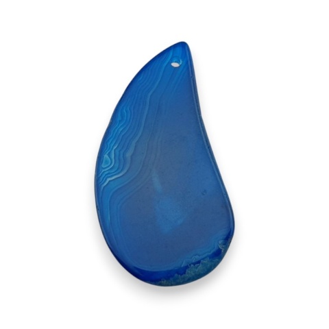 Agate cabochon with mounting hole 46x24 mm no 176