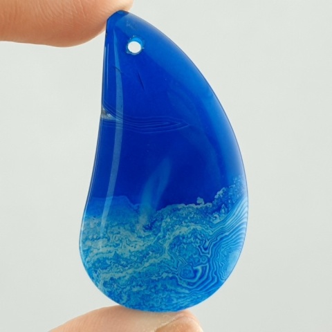 Agate cabochon with mounting hole 46x25 mm no 177 Agate cabochon with mounting hole 46x25 mm no 177