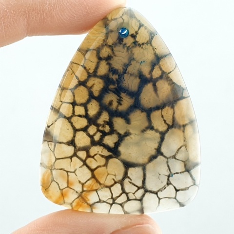 Agate cabochon with mounting hole 46x36 mm no 259
