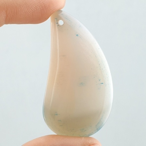 Agate cabochon with mounting hole 47x25 mm no 190 Agate cabochon with mounting hole 47x25 mm no 190
