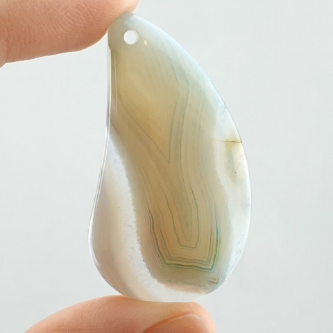 Agate cabochon with mounting hole 47x25 mm no 192 Agate cabochon with mounting hole 47x25 mm no 192