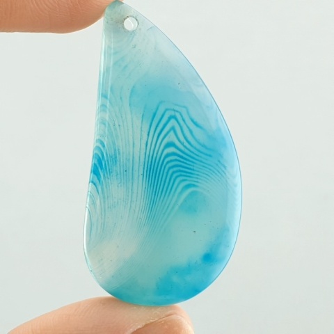 Agate cabochon with mounting hole 48x24 mm no 169
