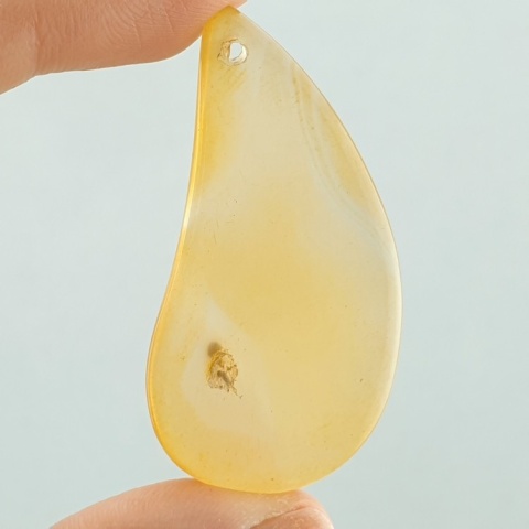 Agate cabochon with mounting hole 48x24 mm no 183
