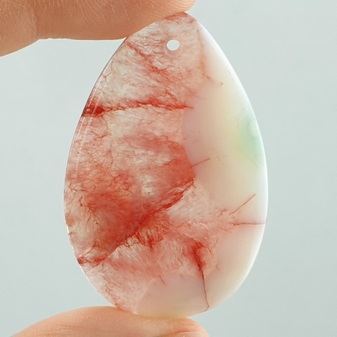 Agat kaboszon z dziurką 49x31 mm nr 236 Agat kaboszon z dziurką 49x31 mm nr 236