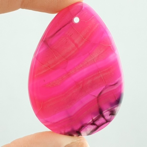 Agate cabochon with mounting hole 49x35 mm no 211 Agate cabochon with mounting hole 49x35 mm no 211
