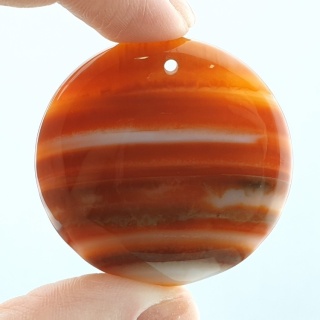 Agat kaboszon z dziurką fi 41 mm nr 206