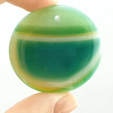 Agate cabochon with mounting hole fi 41x mm no 222