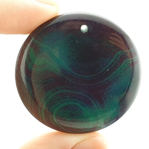 Agate cabochon with mounting hole fi 41x mm no 231 Agate cabochon with mounting hole fi 41x mm no 231