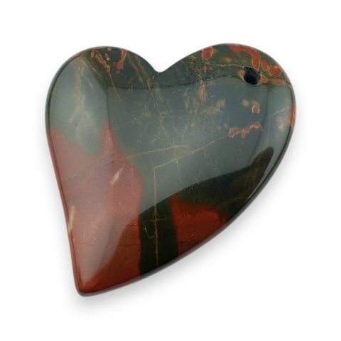 Picasso jasper cabochon with mounting hole 42x34 mm no 8