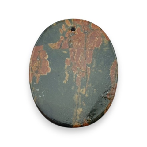 Picasso jasper cabochon with mounting hole 45x35 mm no 10 Picasso jasper cabochon with mounting hole 45x35 mm no 10