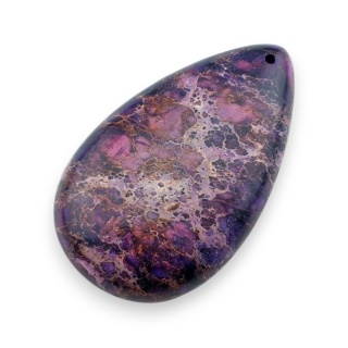 Jaspis cesarski kaboszon z dziurką 50x30 mm nr 17