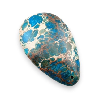 Jaspis cesarski kaboszon z dziurką 50x31 mm nr 21