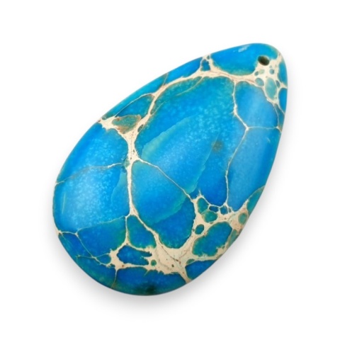 Imperial jasper cabochon with mounting hole 51x3 mm no 35 Imperial jasper cabochon with mounting hole 51x3 mm no 35