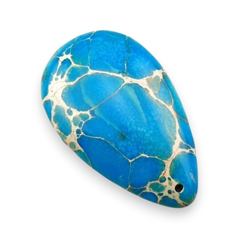Imperial jasper cabochon with mounting hole 51x3 mm no 35 Imperial jasper cabochon with mounting hole 51x3 mm no 35