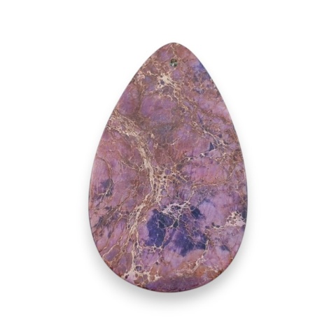 Imperial jasper cabochon with mounting hole 51x30 mm no 14 Imperial jasper cabochon with mounting hole 51x30 mm no 14