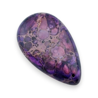 Jaspis cesarski kaboszon z dziurką 51x30 mm nr 15