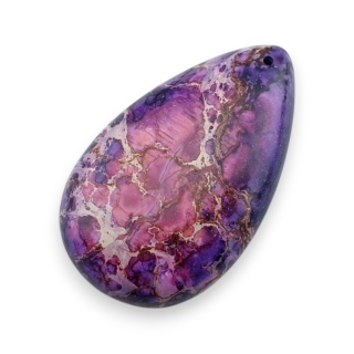 Jaspis cesarski kaboszon z dziurką 51x30 mm nr 16
