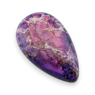 Jaspis cesarski kaboszon z dziurką 51x30 mm nr 16