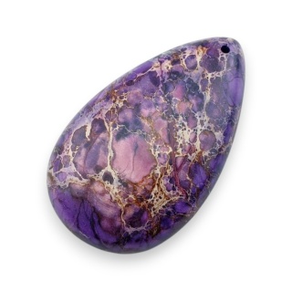 Jaspis cesarski kaboszon z dziurką 51x30 mm nr 18