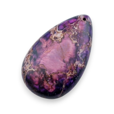 Imperial jasper cabochon with mounting hole 51x30 mm no 19 Imperial jasper cabochon with mounting hole 51x30 mm no 19