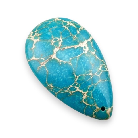 Imperial jasper cabochon with mounting hole 51x30 mm no 24 Imperial jasper cabochon with mounting hole 51x30 mm no 24