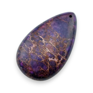 Jaspis cesarski kaboszon z dziurką 51x30 mm nr 2
