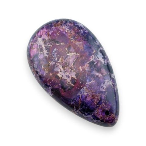 Imperial jasper cabochon with mounting hole 51x30 mm no 3 Imperial jasper cabochon with mounting hole 51x30 mm no 3