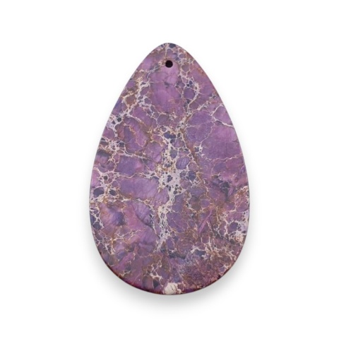 Imperial jasper cabochon with mounting hole 51x30 mm no 3 Imperial jasper cabochon with mounting hole 51x30 mm no 3