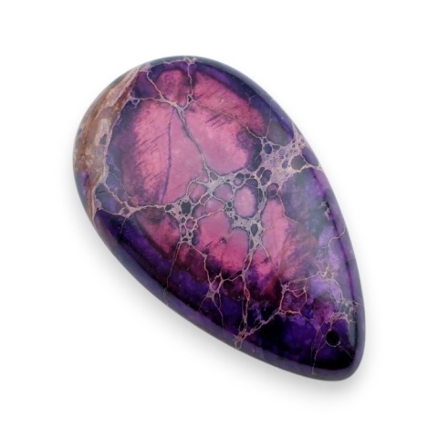 Imperial jasper cabochon with mounting hole 51x30 mm no 6
