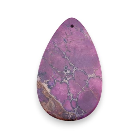Imperial jasper cabochon with mounting hole 51x30 mm no 6
