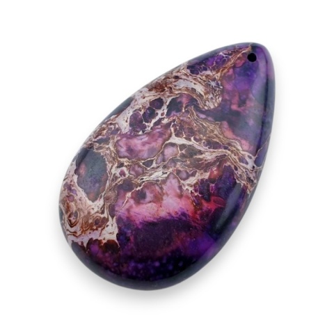Imperial jasper cabochon with mounting hole 51x30 mm no 8
