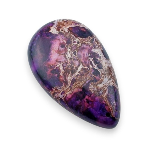 Imperial jasper cabochon with mounting hole 51x30 mm no 8