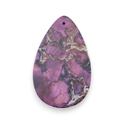 Imperial jasper cabochon with mounting hole 51x30 mm no 8