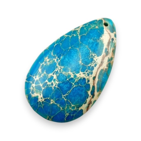 Imperial jasper cabochon with mounting hole 51x31 mm no 31