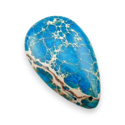Imperial jasper cabochon with mounting hole 51x31 mm no 31