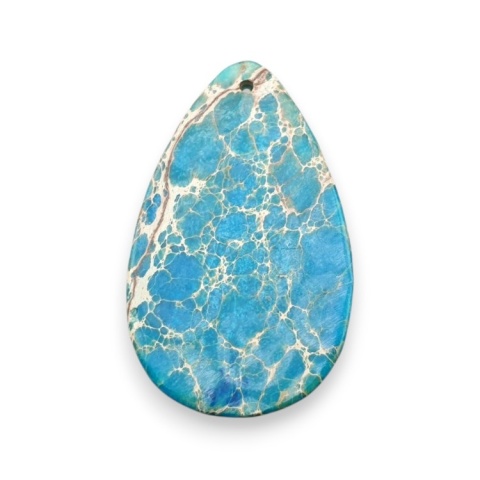 Imperial jasper cabochon with mounting hole 51x31 mm no 31