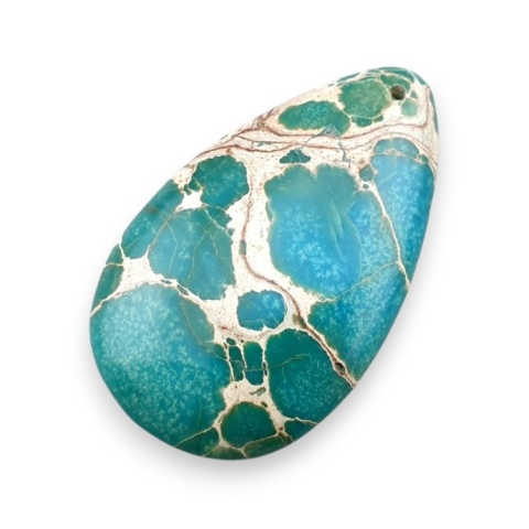 Imperial jasper cabochon with mounting hole 51x31 mm no 33 Imperial jasper cabochon with mounting hole 51x31 mm no 33