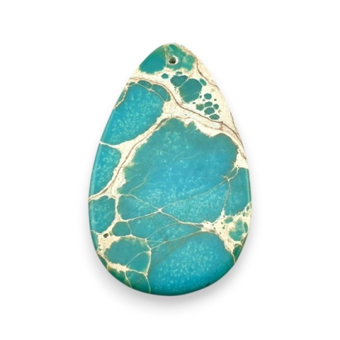 Imperial jasper cabochon with mounting hole 51x31 mm no 33 Imperial jasper cabochon with mounting hole 51x31 mm no 33
