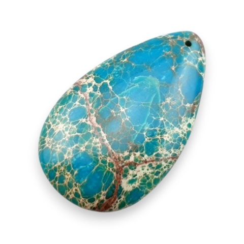 Jaspis cesarski kaboszon z dziurką 51x31 mm nr 38