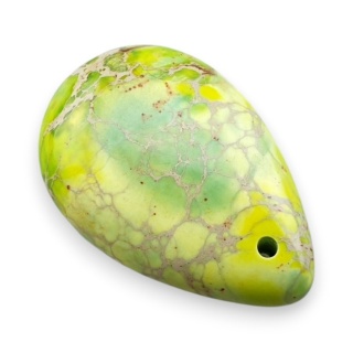 Jaspis cesarski łezka z dziurką 30x20 mm nr 12